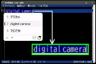 ^�p�P��ɕϊ��idigital camera�j�^Microsoft IME