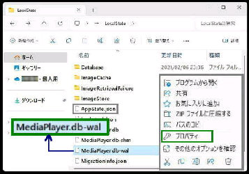 MediaPlayer.db-wal t@C̉ENbNj[