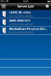 Server List^Media Link Player Lite