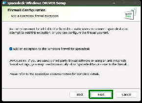 Firewall Configuration ʁ^spacedesk Windows DRIVER Setup