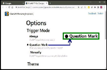 uOptionsvTrigger Mode^ChatGPT for Chrome