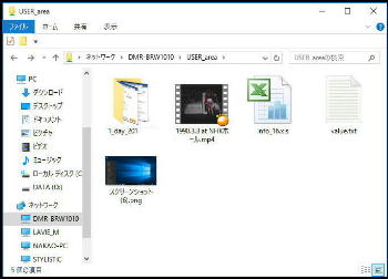 USER_area tH_[̃f[^^DMR-BRW1010