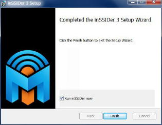  Completed the  inSSIDer 3 Setup Wizard